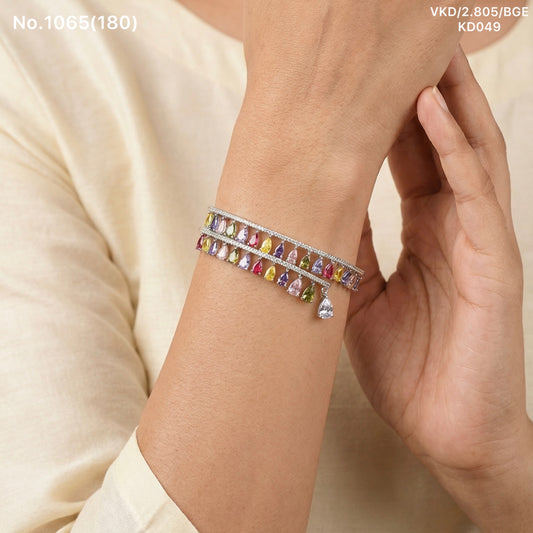 Mystic charm silver kada for women