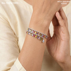 Mystic charm silver kada for women