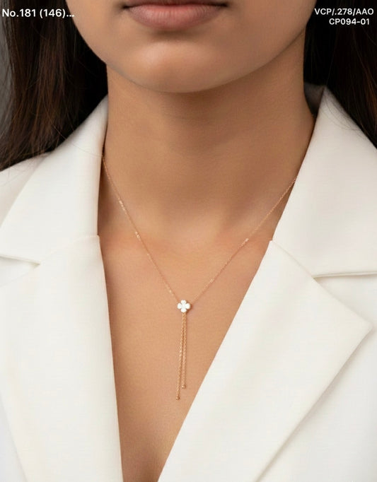 Flora swing silver chain pendant