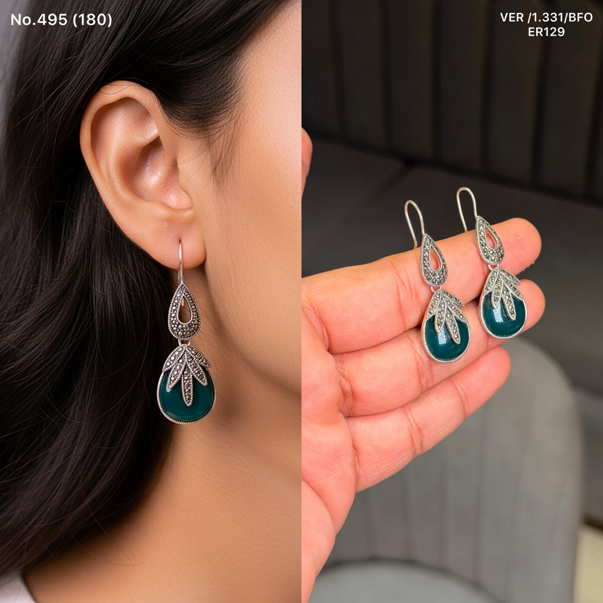 Aureaf silver earrings