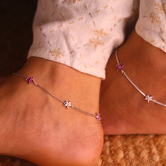 Zivaya Silver Payal for Women