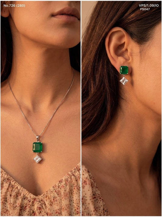 Sharanya Silver Pendant set for women