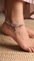 Ethnic Charm Jaipur Silver Anklets for Women