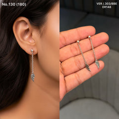 Leaffall dangles silver earrings