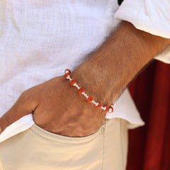 Silver Rudraksha Bracelet by V One Jewellery