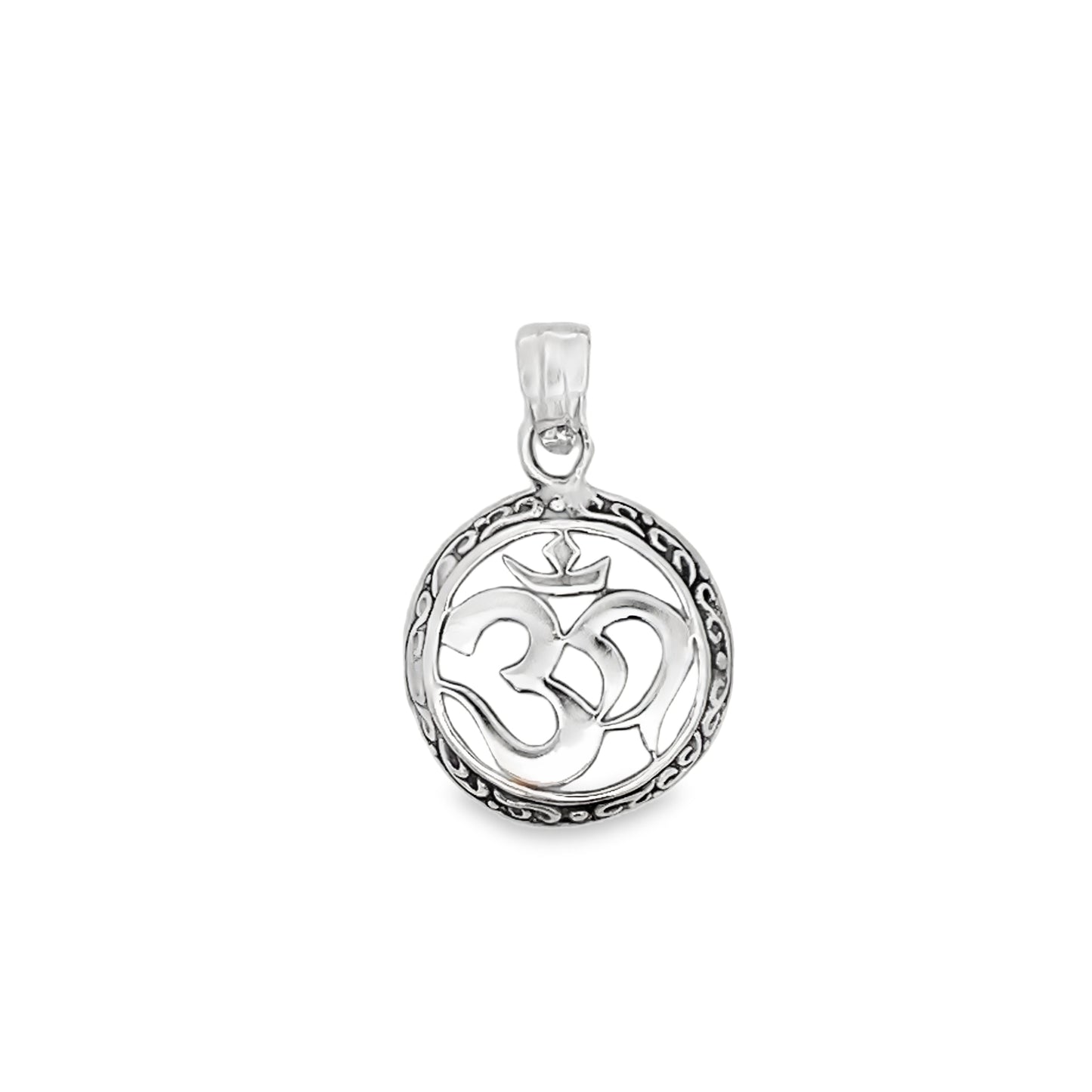 Om Aura Silver Pendant