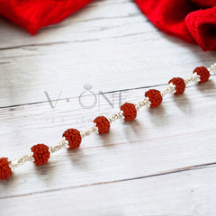 Silver Rudraksha Bracelet by V One Jewellery