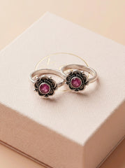 Rose whisper silver toerings for women