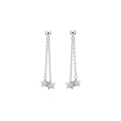 Star drift silver earrings