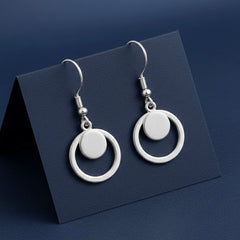Lunar pop silver earrings
