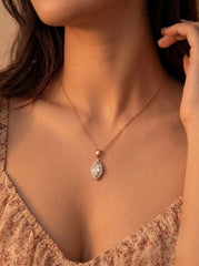 Meher sparkle silver pendant set for women
