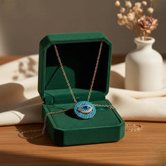 Zaria evil eye silver chain pendant