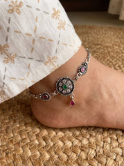 Gulbahar silver Payal for women