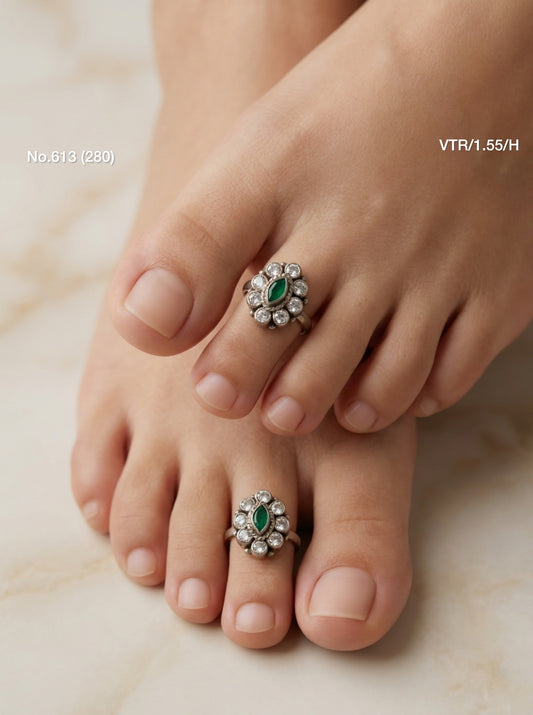 Blossom bloom silver toerings for women