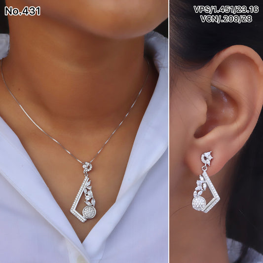 Silver Pendant Set - V One Jewellery