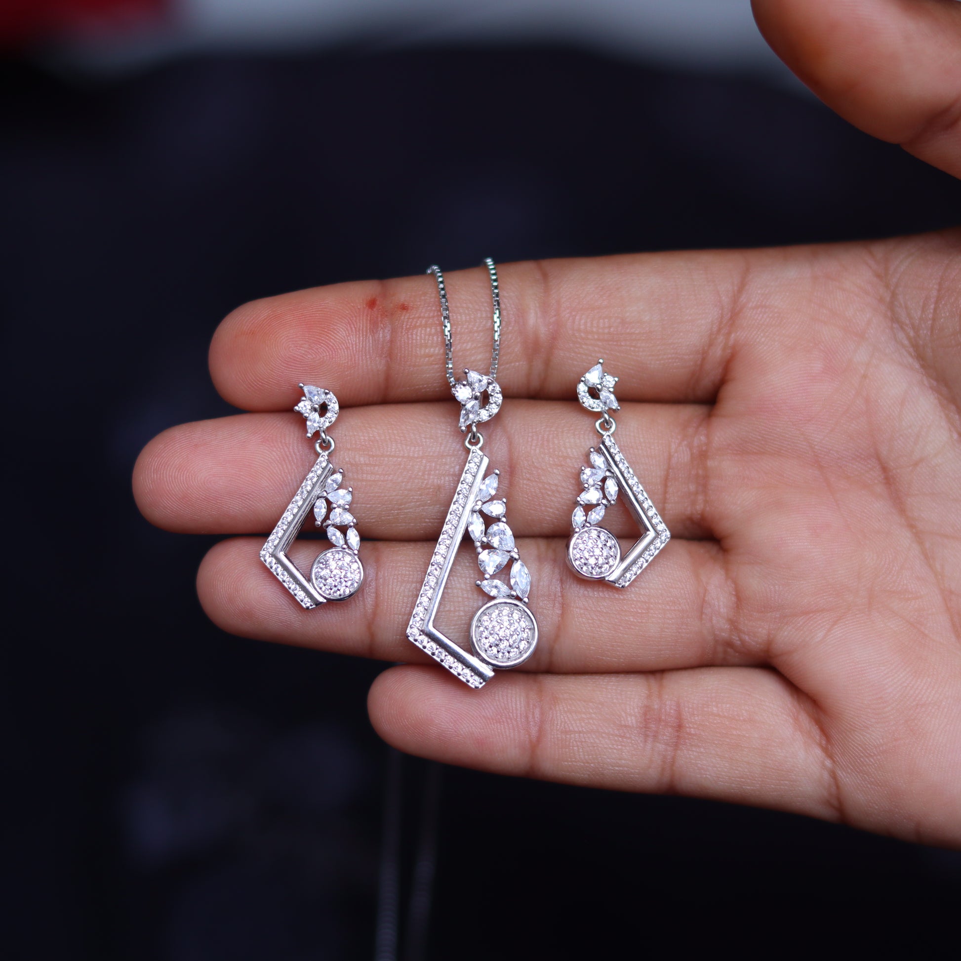 Silver Pendant Set - V One Jewellery