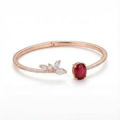 Red Royal silver kada for women