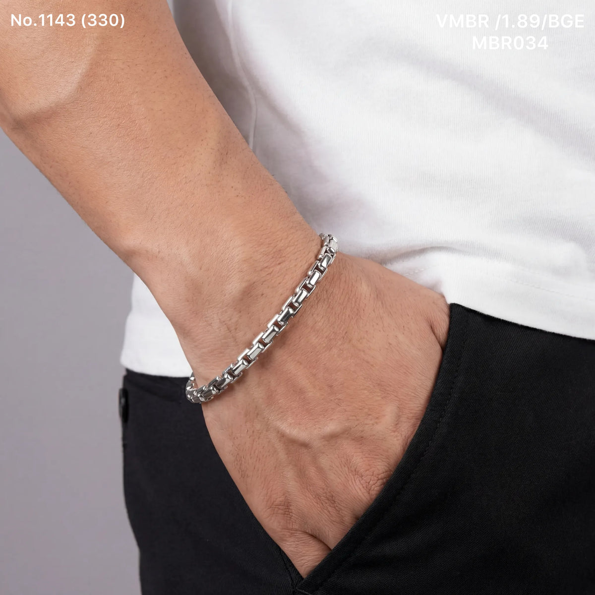 Viraaj men’s silver bracelet