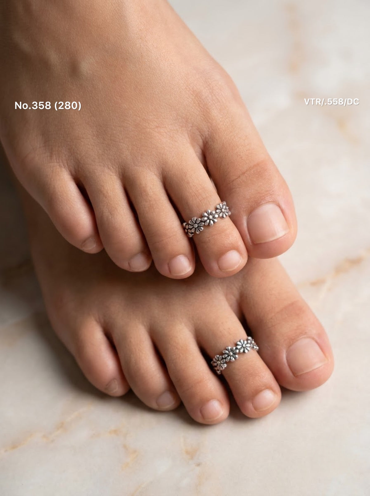 Shrutika silver toerings for women