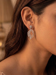 Crysta ivy silver pendant set for women