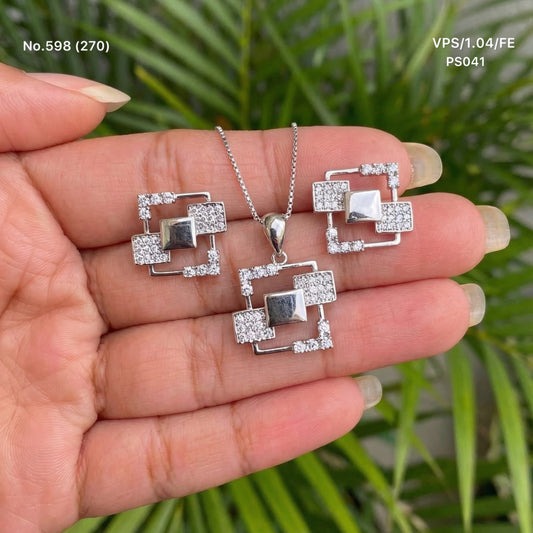 Vanya silver pendant set for women