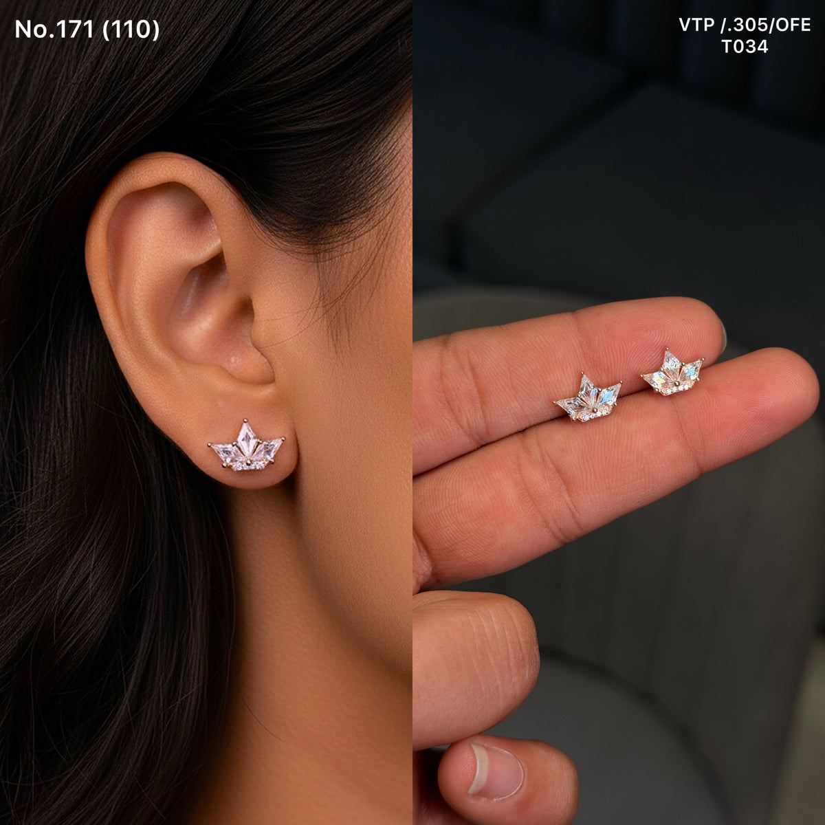 Aanya beam silver stud