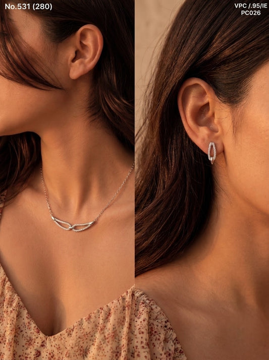 Bhavya silver pendant set for women