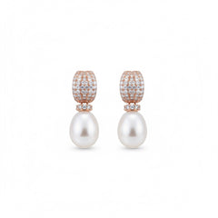 Flamingo pearl silver earrings