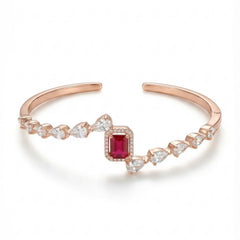 Ruby charm silver kada for women