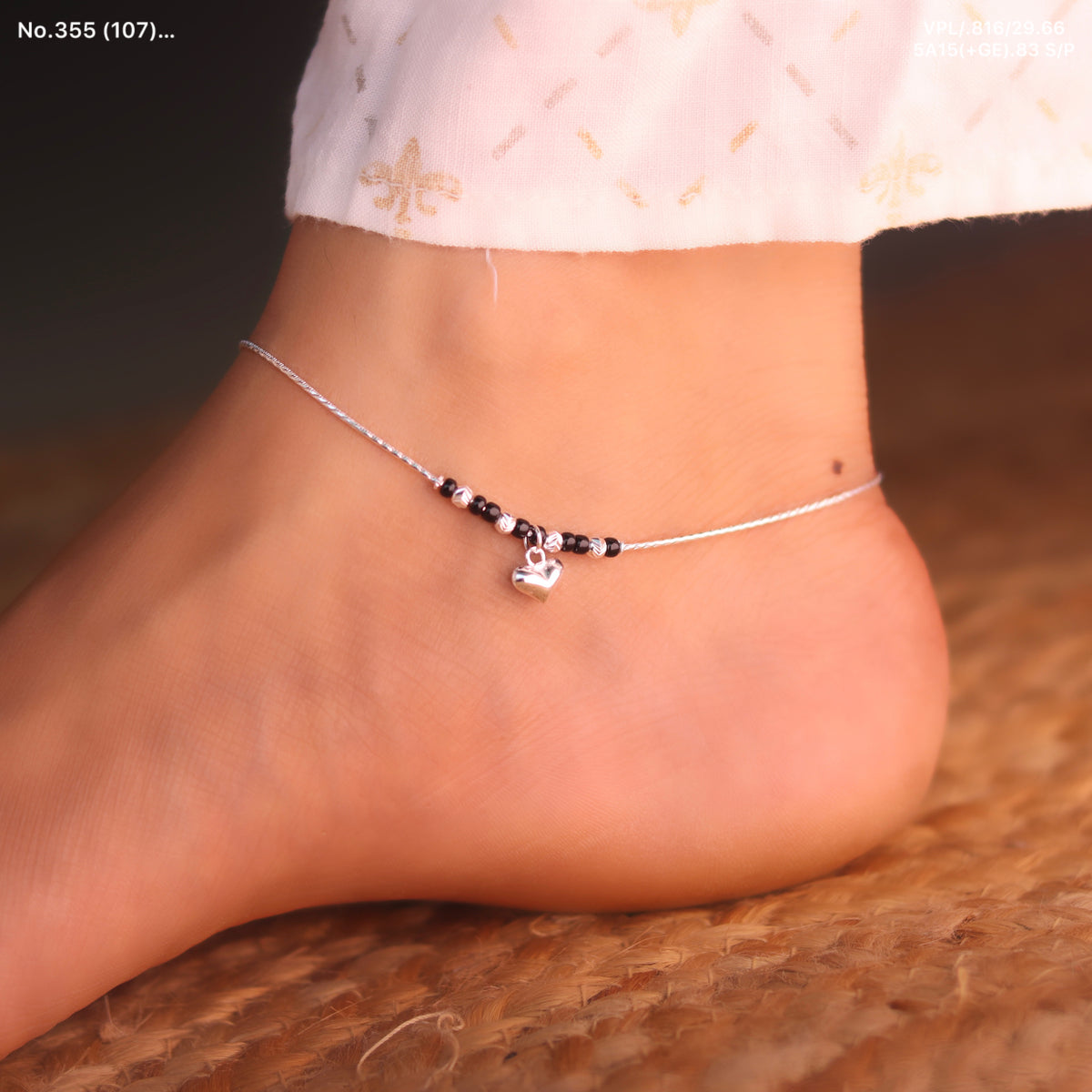 CharmBeat Silver Payal for Women