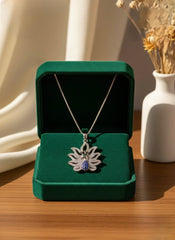 Pride of peacock silver chain  pendant