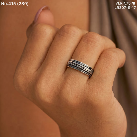 Signature shine silver ring for women