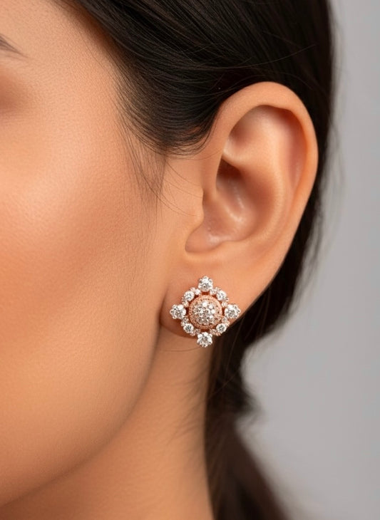 Esha Glow silver Stud