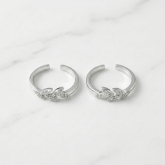 Ivy charm silver toerings for women