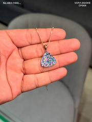 Chromatic summit silver chain pendant