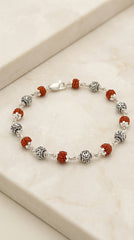 Silver Om Rudraksha Bracelet