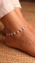 EternaGlow Silver Payal for Women