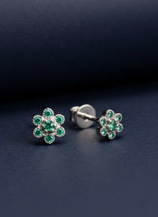 Spring bud silver stud