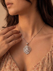 Moonlight shine  silver pendant set for women