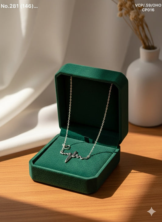 Lifeline charm silver chain pendant