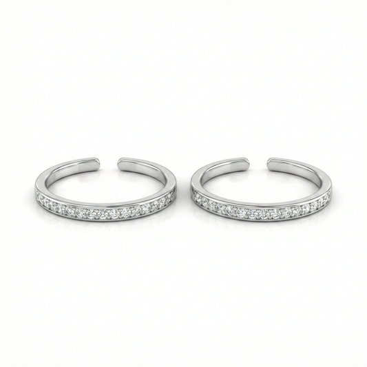 Aabha silver toerings for women