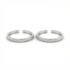Aabha silver toerings for women