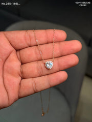 Celestial heart silver chain pendant