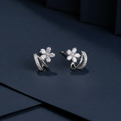 Bold blossom silver stud