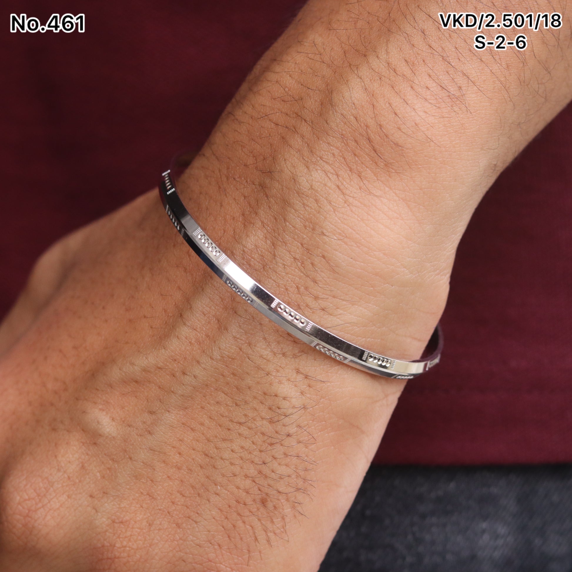 Silver Men's Kada by V One Jewellery