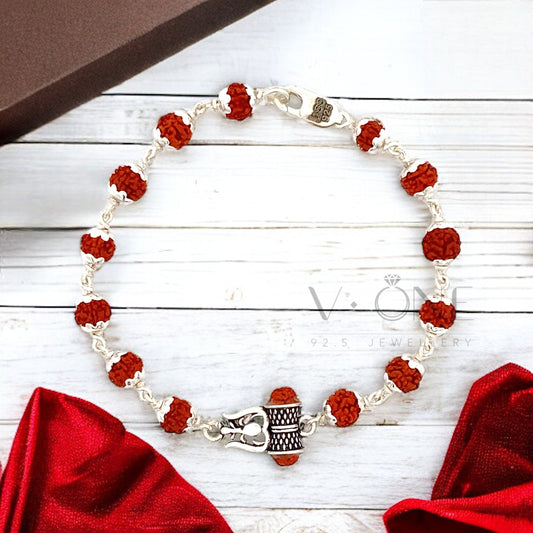 Silver Rudraksha Bracelet by V One Jewellery