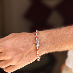 Silver Rudraksha Bracelet by V One Jewellery