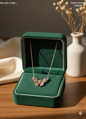 Serene wings silver chain pendant