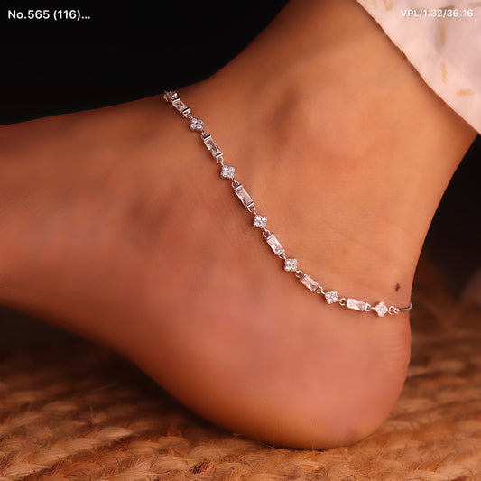 Silver Flora Prism Anklet”