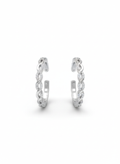 Bold tiara silver toerings for women